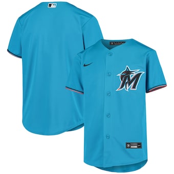 youth nike blue miami marlins alternate replica team jersey